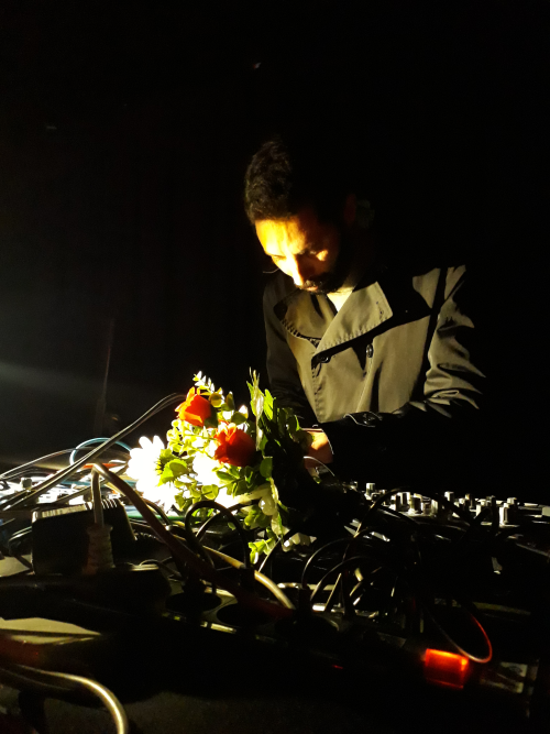 Artist playing live